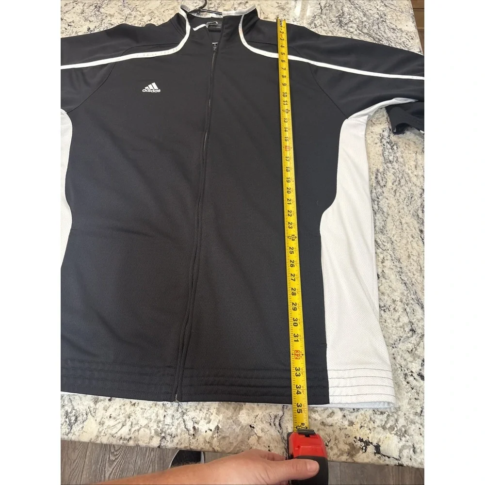AdidasBlack/White Climalite full Zip‎ Track Jacket Sz 3xl